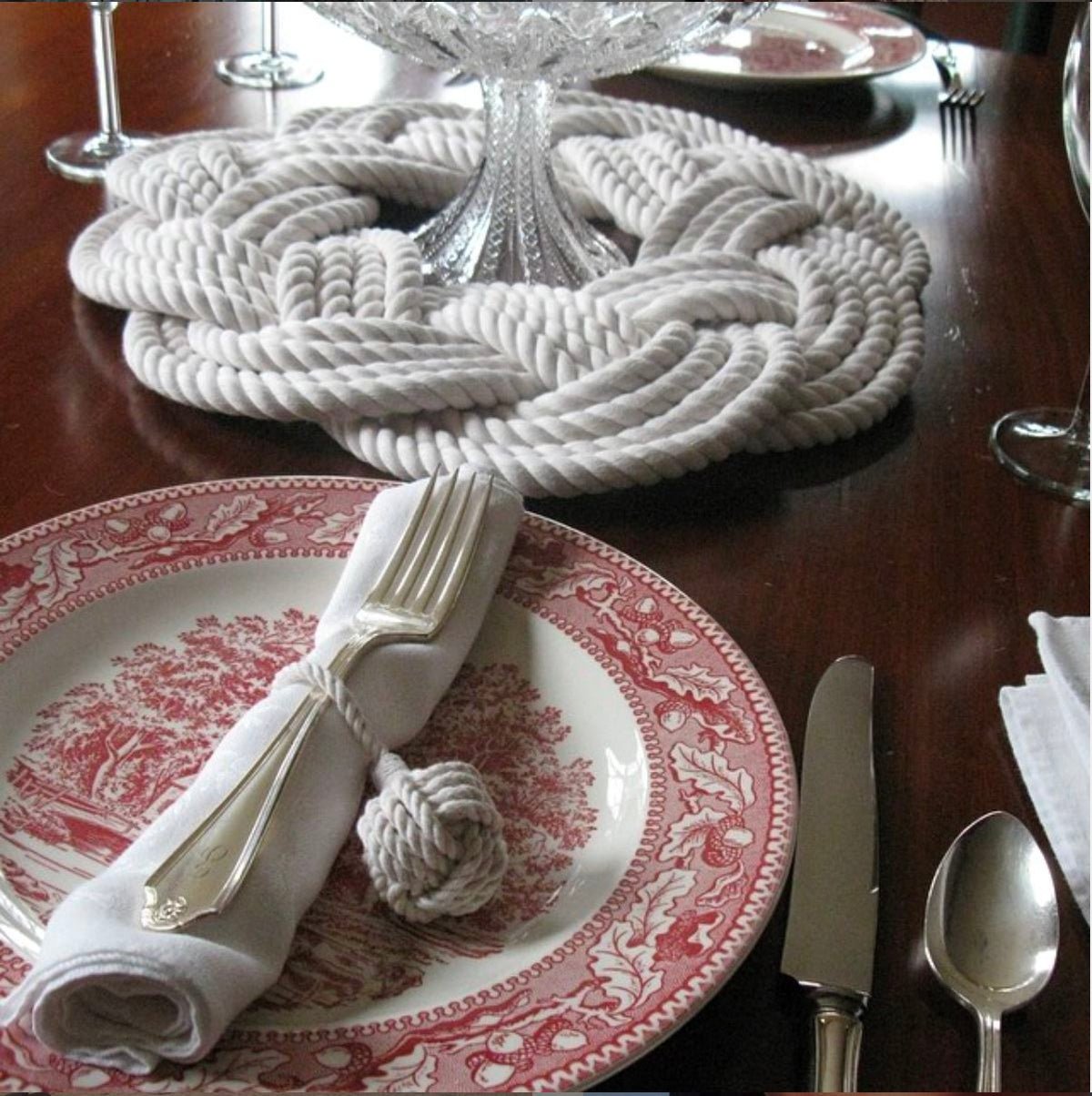 Sailor Knot Wreath or Centerpiece, White home decoration Mysticknotwork.com 