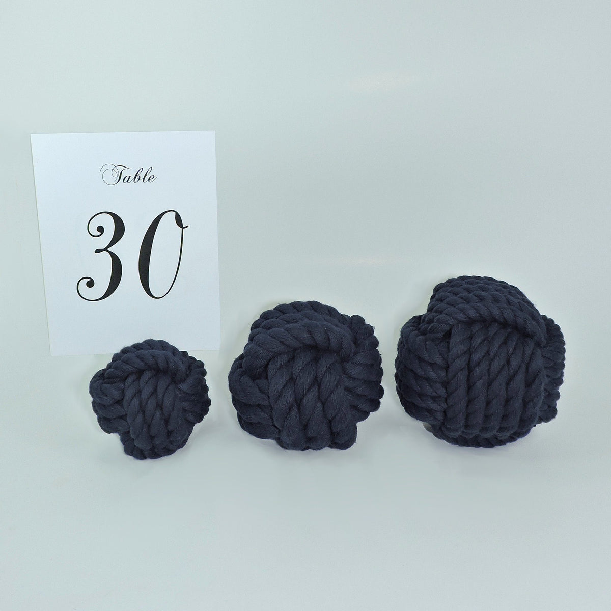 Nautical Knot Nautical Knot Card Holder, Navy, 3", 3-Pass handmade at Mystic Knotwork