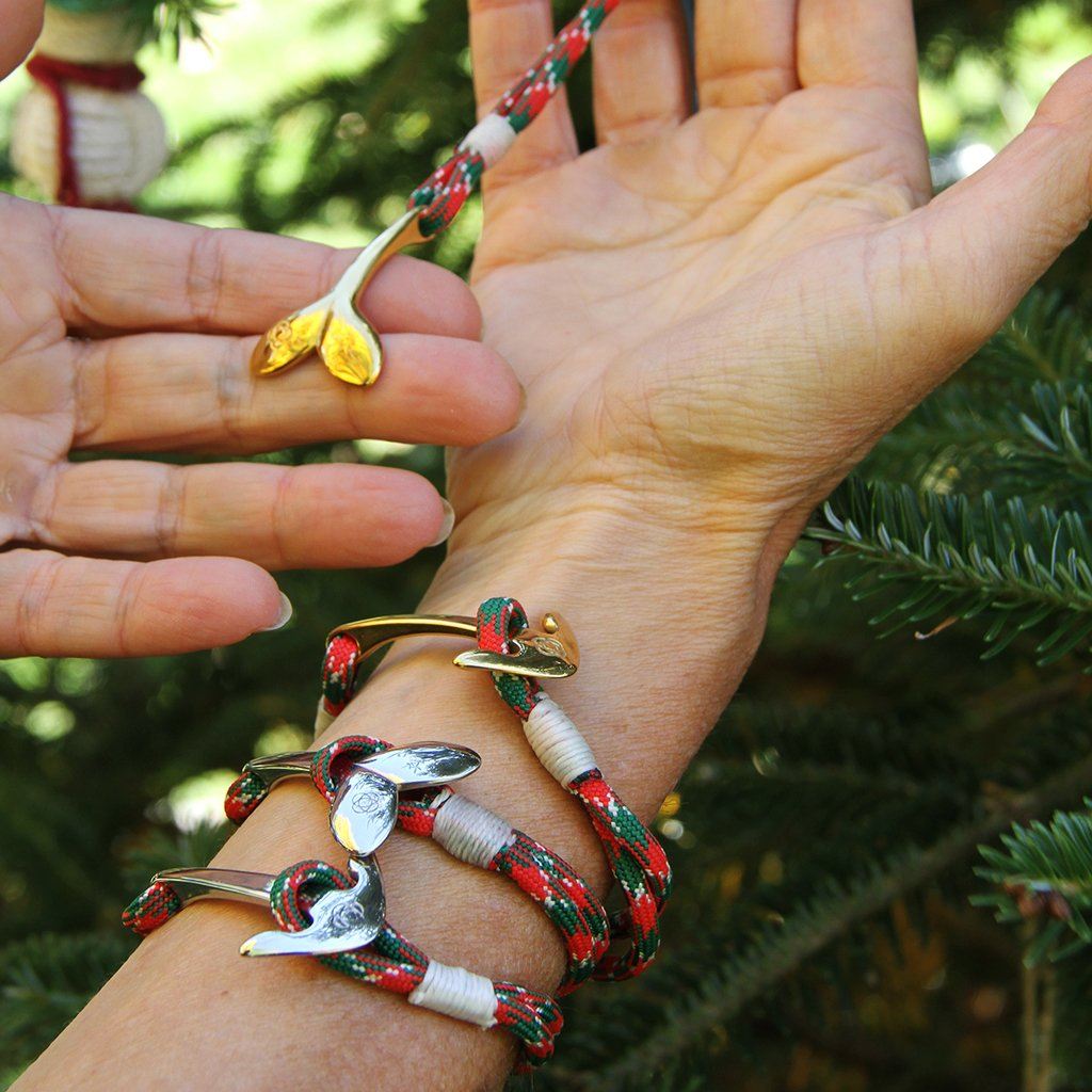Christmas Nautical Whale Tail Bracelet Brass 069 Mystic Knotwork 
