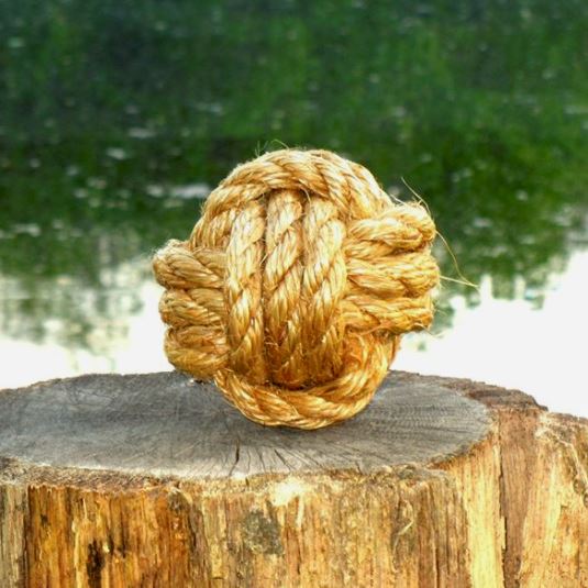 Nautical Knot Card Holder, Manila, 4", 3-Pass nautical wedding Mysticknotwork.com 