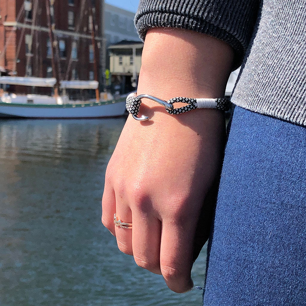 Black Diamond Nautical Fish Hook Bracelet 167 Bracelets Mystic Knotwork 