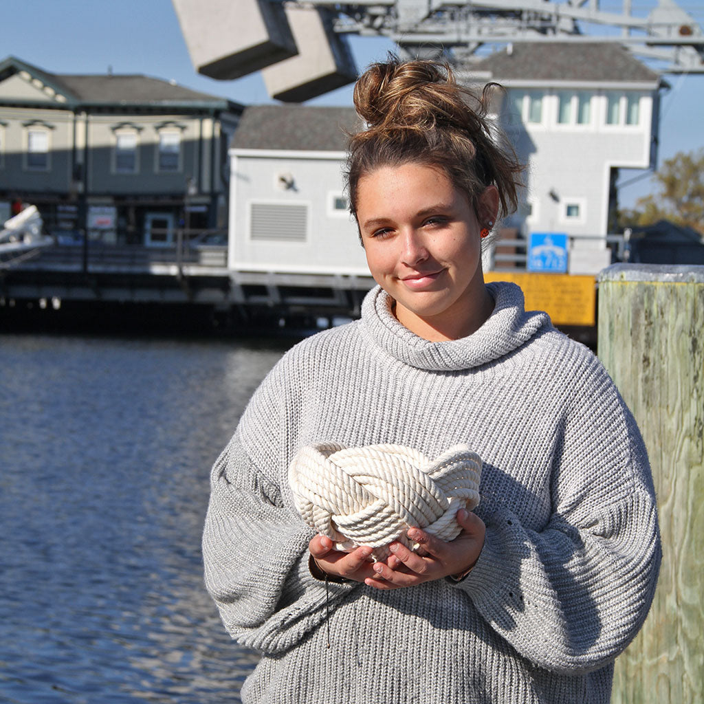 Celtic Knot White Woven Cotton Bowl home decoration Mystic Knotwork 