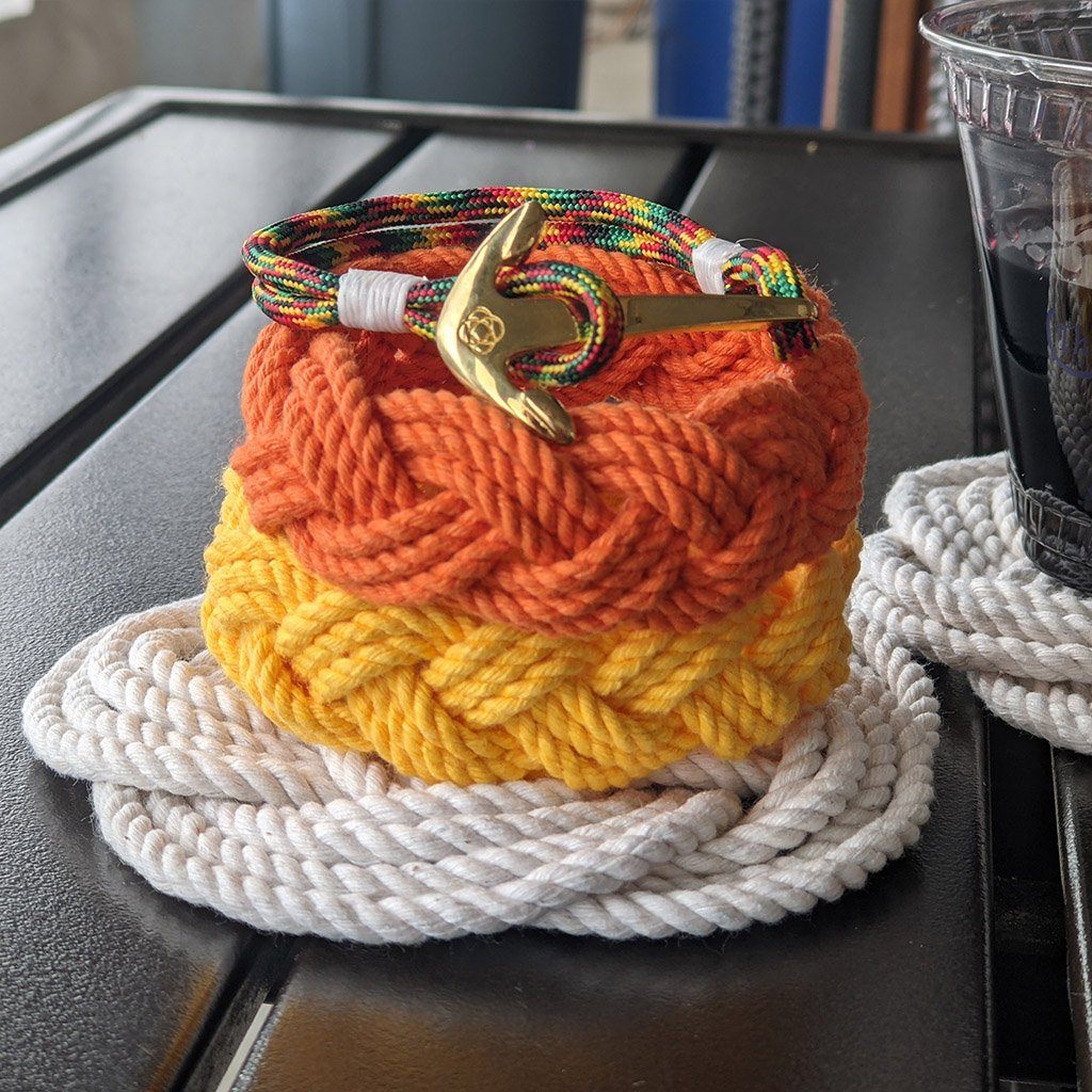 Rasta Nautical Anchor Bracelet Brass 191 Mystic Knotwork 