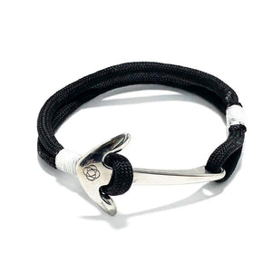 Nautical Knot Black Nautical Anchor Bracelet Stainless Steel 02 handmade at Mystic Knotwork