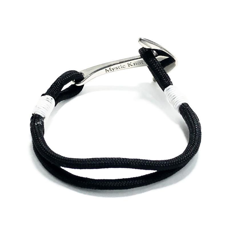 Nautical Knot Black Nautical Anchor Bracelet Stainless Steel 02 handmade at Mystic Knotwork