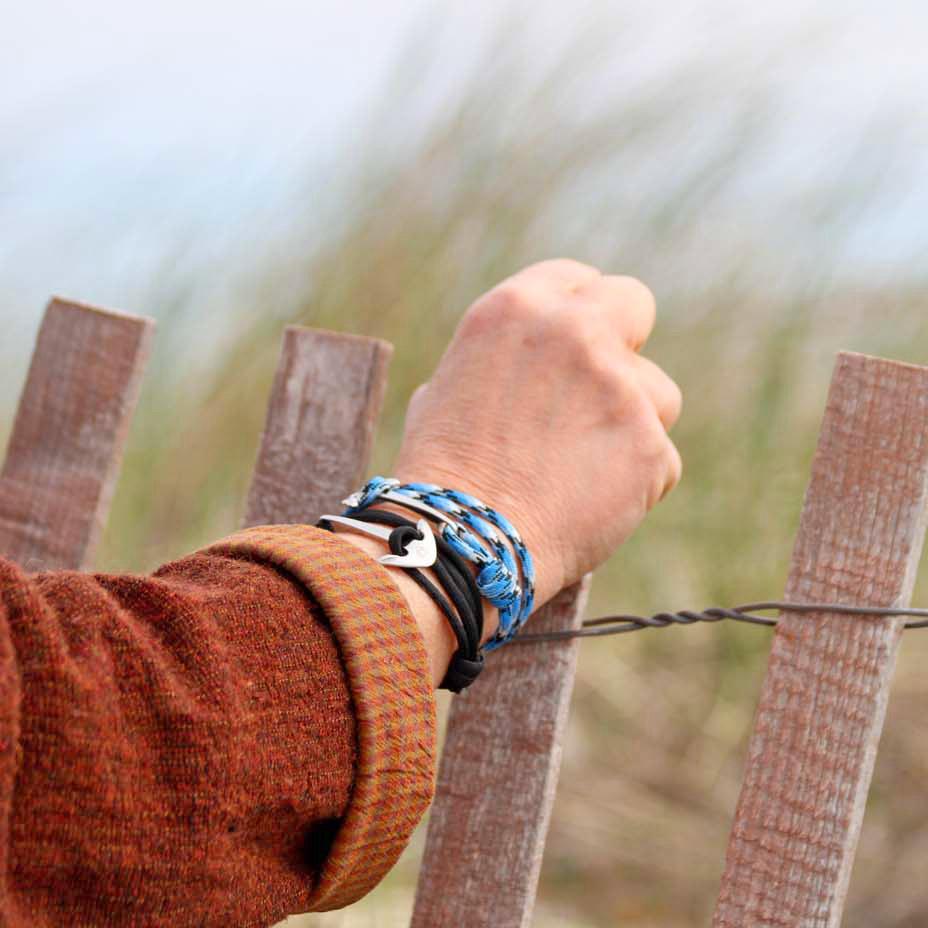 Black Adjustable Anchor Wrap Use as a Bracelet,Anklet,or Necklace 020 Mystic Knotwork 