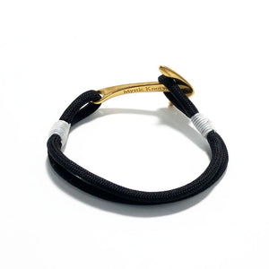 Black Nautical Anchor Bracelet Brass 002 Mystic Knotwork 