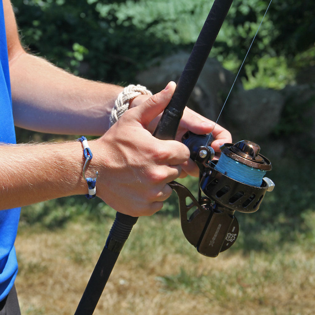 Black and Blue Nautical Fish Hook Bracelet 098