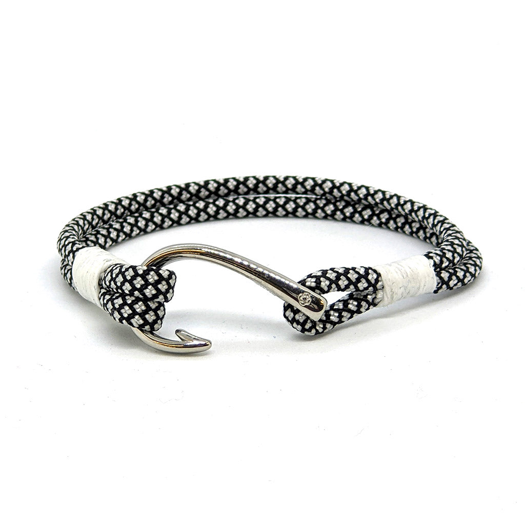 Black Diamond Nautical Fish Hook Bracelet 167 Bracelets Mystic Knotwork Small 6&quot; 