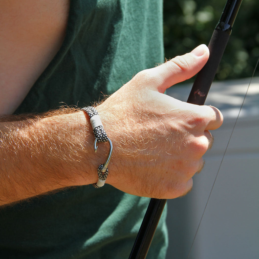 Black Diamond Nautical Fish Hook Bracelet 167