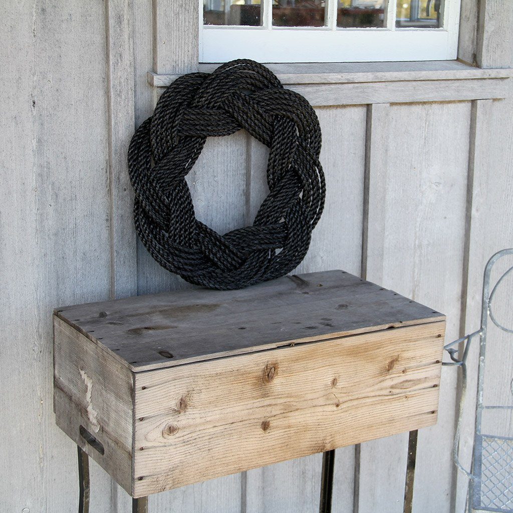 Nautical Wreath, Lobster Rope Sailor Knot Exterior Grade, Charcoal Mystic Knotwork 
