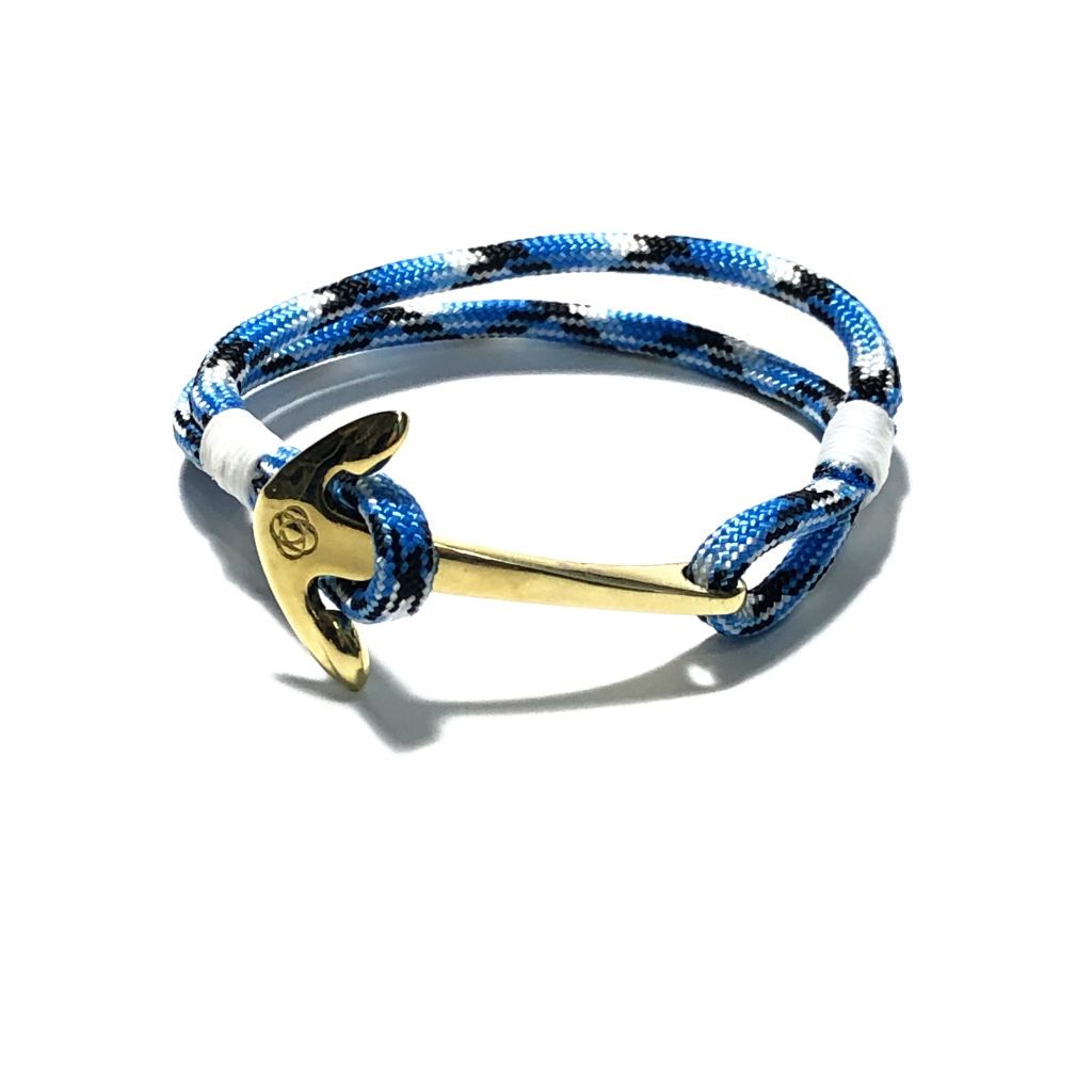 Blue Ice Nautical Anchor Bracelet Brass 074 - Mystic Knotwork
