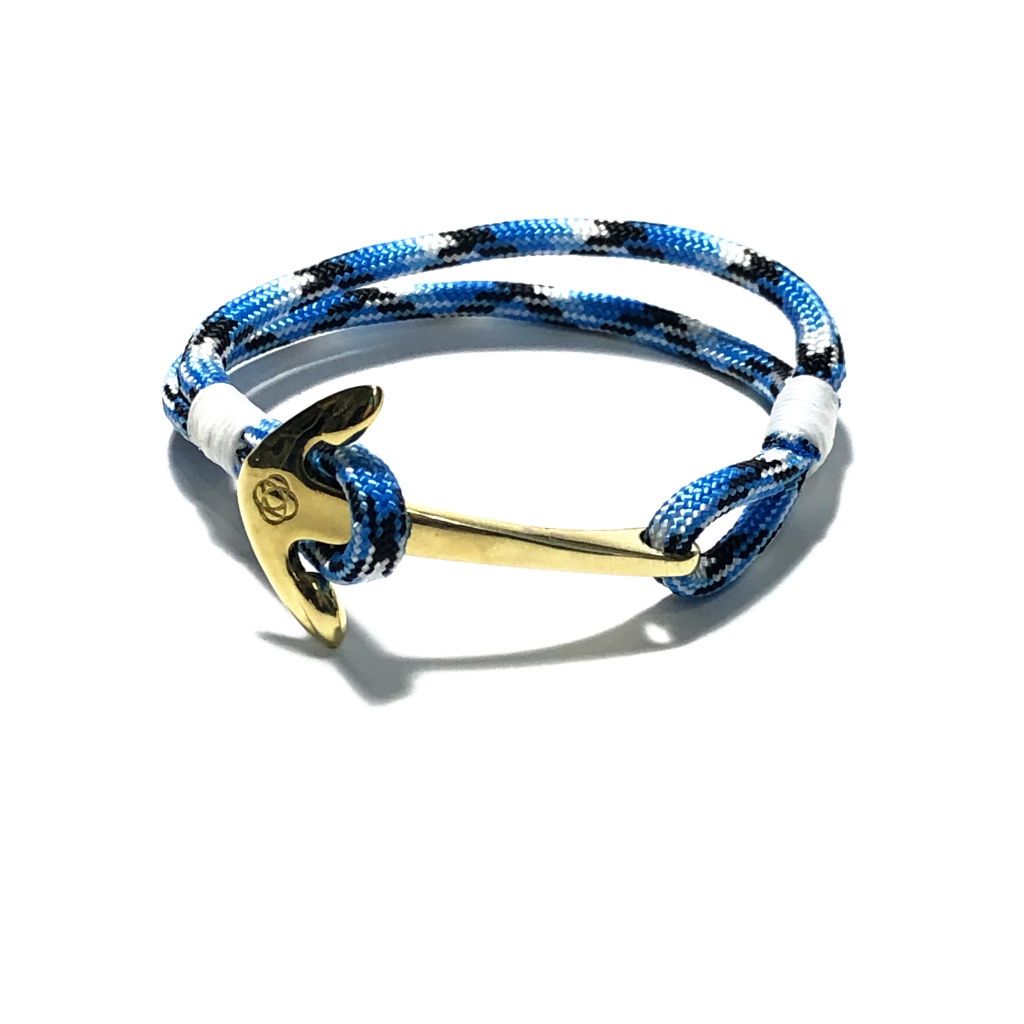 Blue Ice Nautical Anchor Bracelet Brass 074 Mystic Knotwork Small 6&quot; 