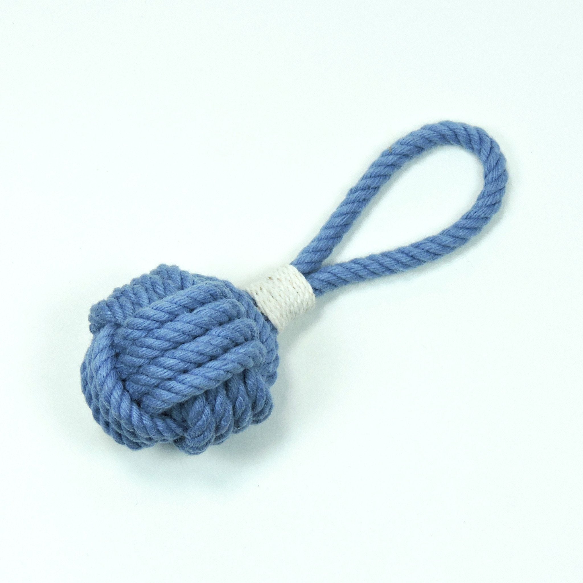4.5 Monkey Fist/Paw Rope Knot Decoration - Blue