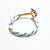 Blue Stripe Nautical Anchor Bracelet Brass 165 Mystic Knotwork 