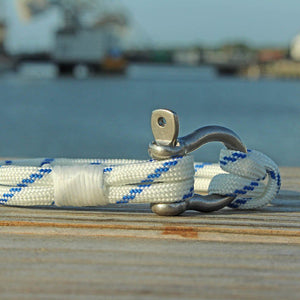 Blue Stripe Nautical Shackle Bracelet 165 Mystic Knotwork 