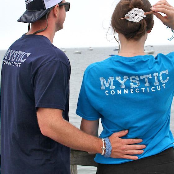 Blue Stripe Nautical Anchor Bracelet Stainless Steel 165 Mystic Knotwork 