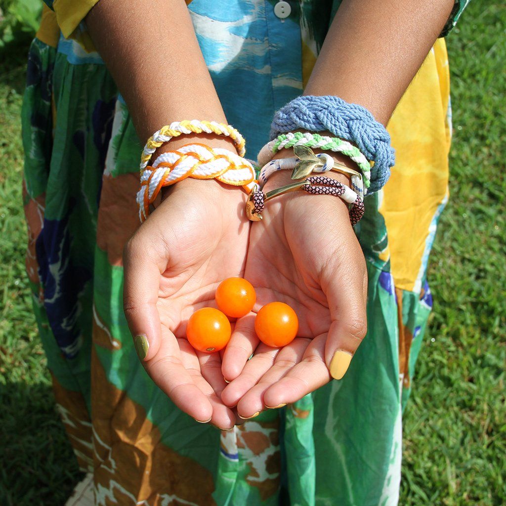 Blue Stripe Nautical Whale Tail Bracelet Brass 165 Mystic Knotwork 