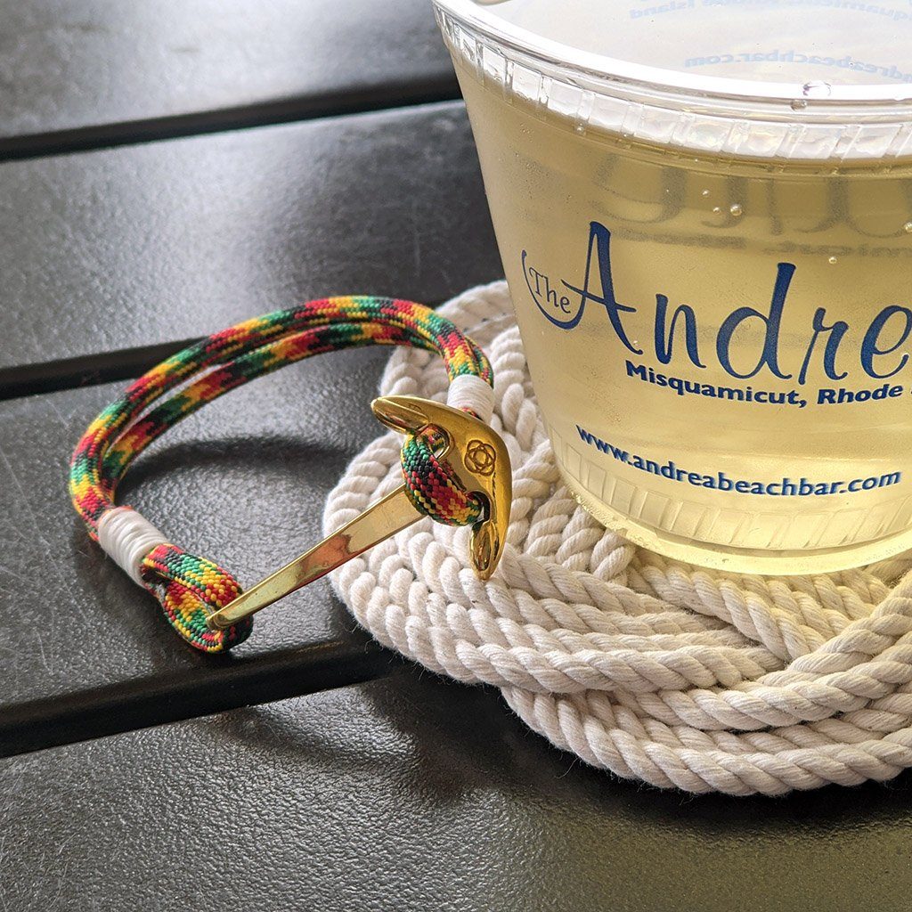 Rasta Nautical Anchor Bracelet Brass 191 Mystic Knotwork 