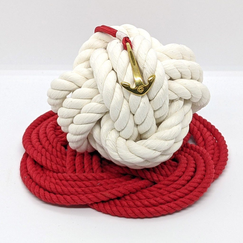 Red Nautical Anchor Bracelet Brass 028 Small 6