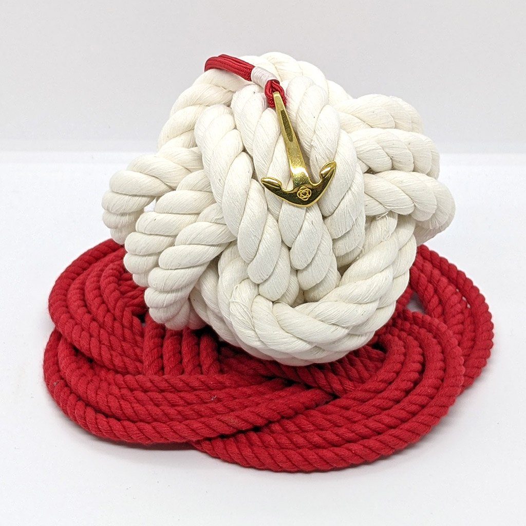 Red Nautical Anchor Bracelet Brass 028 Mystic Knotwork 