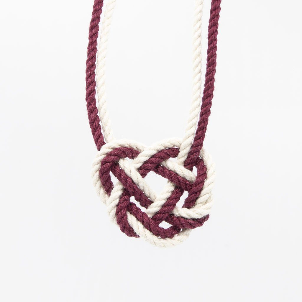 Celtic Heart Knot Necklace necklace Mysticknotwork.com Burgundy 