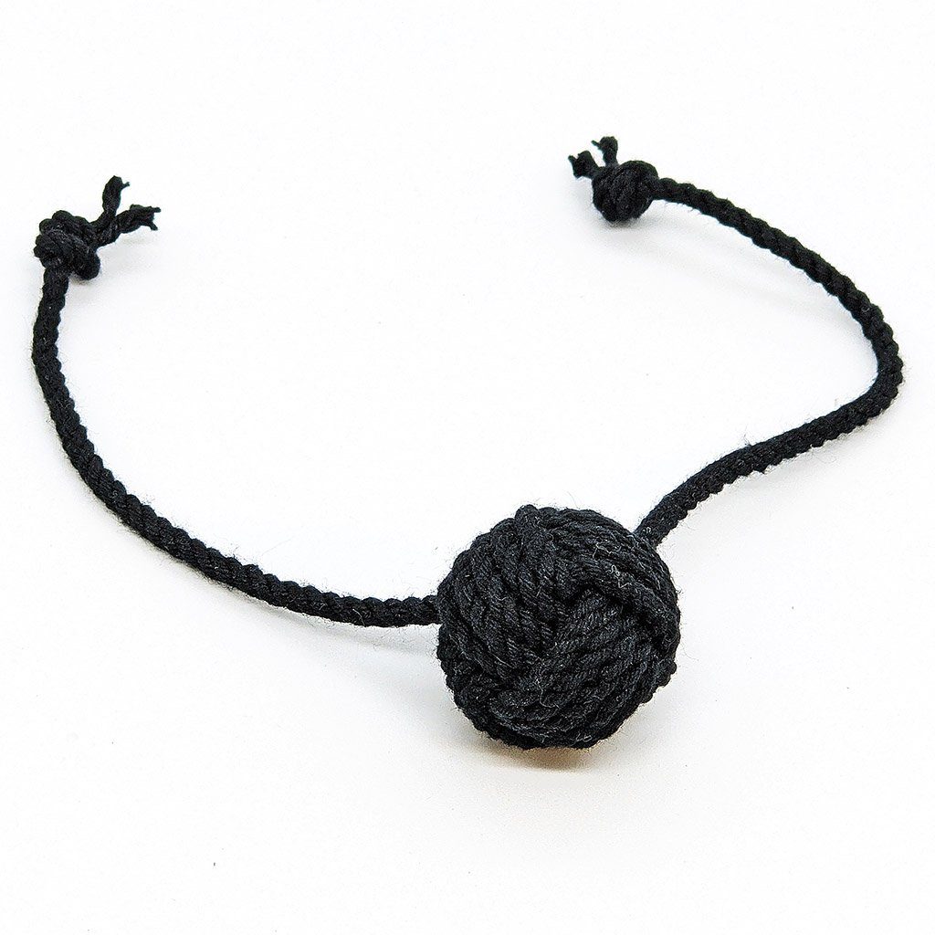 Monkey Fist Rope Cat Toy Mystic Knotwork Black 