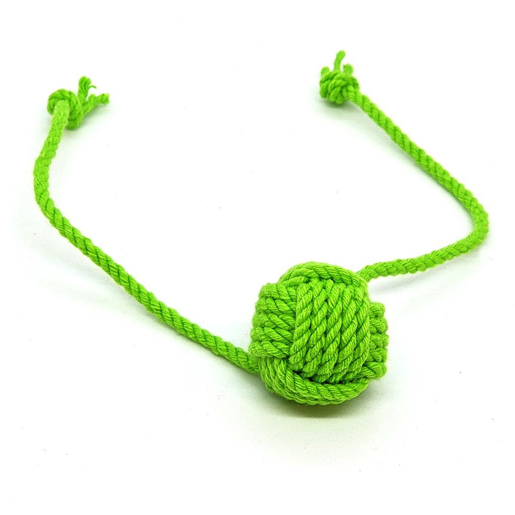 Monkey Fist Rope Cat Toy Mystic Knotwork Lime 