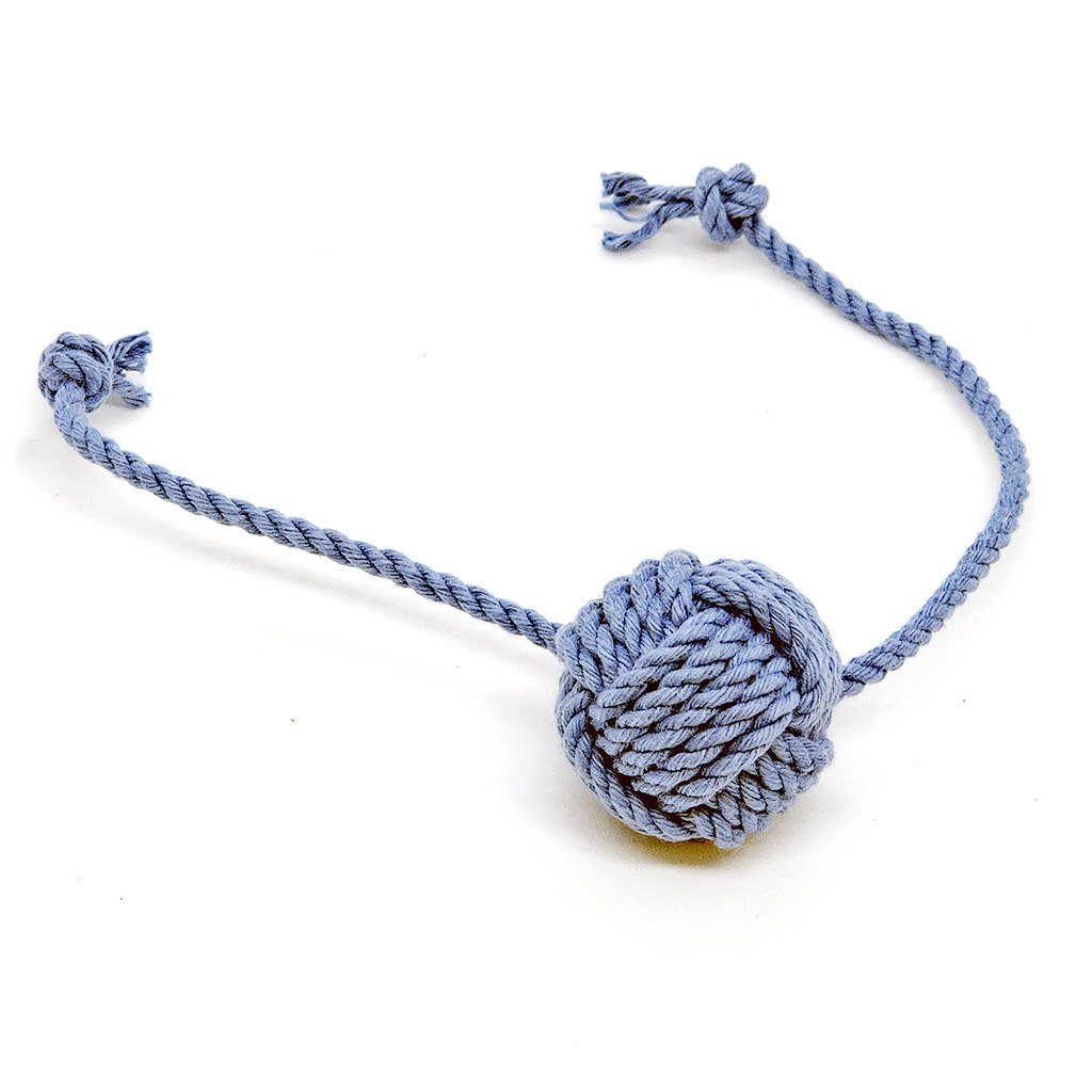 Monkey Fist Rope Cat Toy Mystic Knotwork Medium Blue 