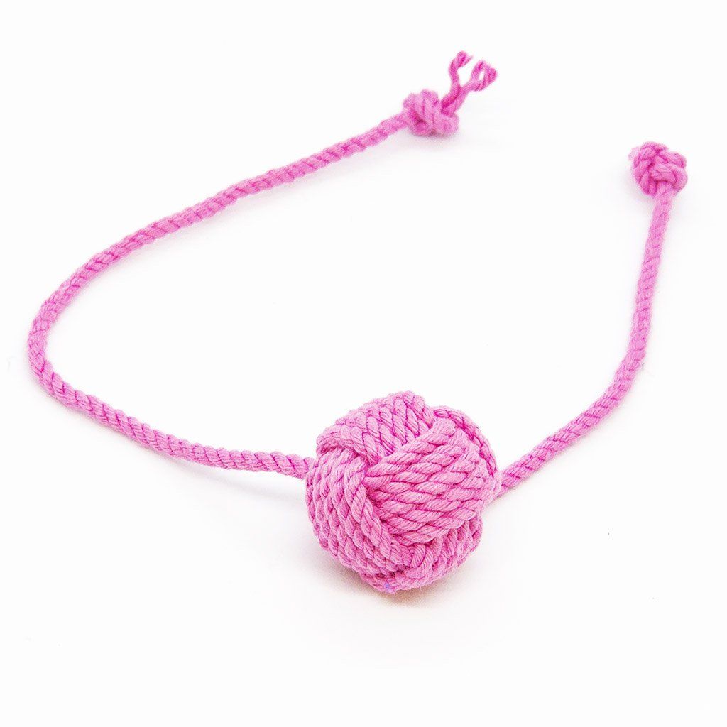 Monkey Fist Rope Cat Toy Mystic Knotwork Pink 