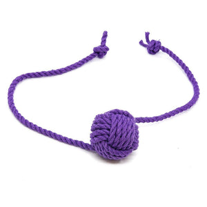 Monkey Fist Rope Cat Toy Mystic Knotwork Purple 