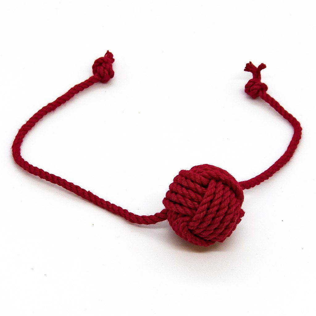 Monkey Fist Rope Cat Toy Mystic Knotwork Red 