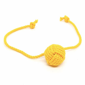 Monkey Fist Rope Cat Toy Mystic Knotwork Yellow 