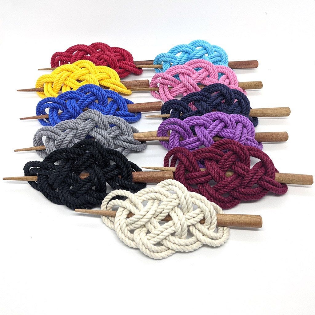 Celtic Weave Hair Stick Barrette in 17 Colors hair accessory Mystic Knotwork 