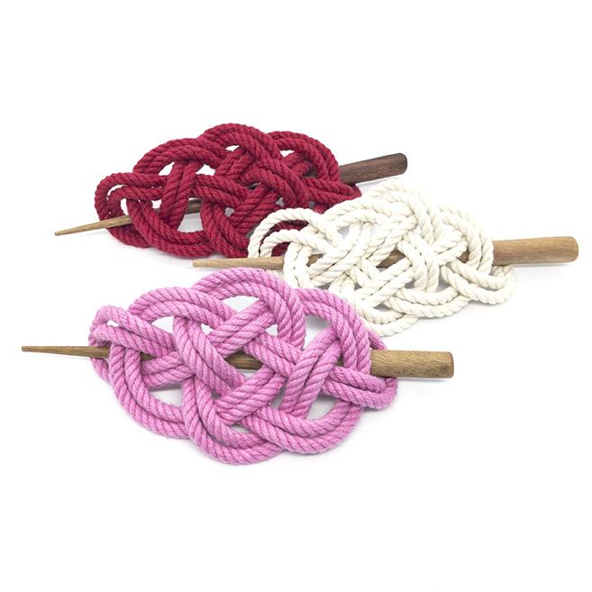 Celtic Weave Hair Stick Barrette in 17 Colors hair accessory Mystic Knotwork 