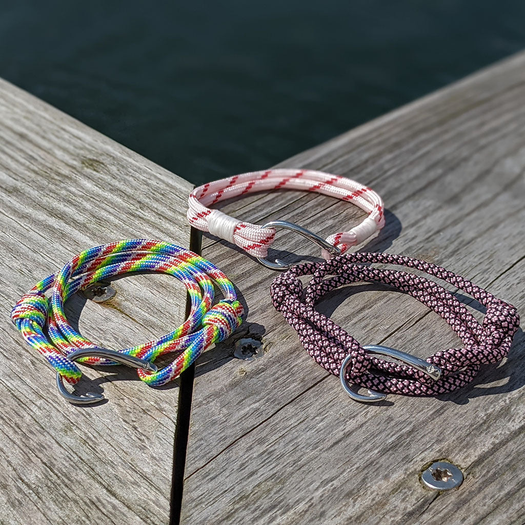 Silver Gray Fish Hook Bracelet – Fish Hook Bracelets