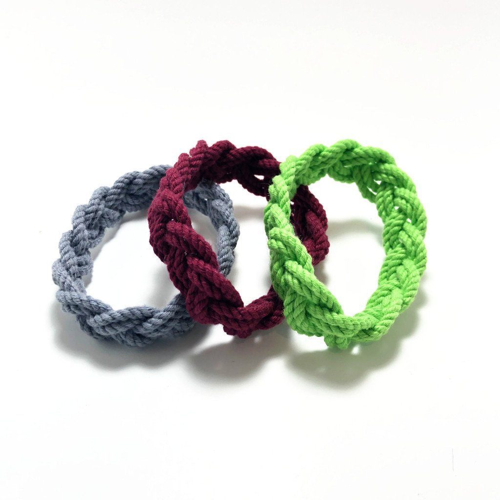 Nautical Knot Narrow Sailor Bracelet, Choose from 18 Colors handmade at Mystic Knotwork
