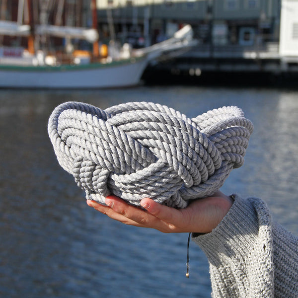 Nautical Celtic Knot Navy Woven Cotton Bowl Made in the USA by hand in  Mystic, Connecticut $ 80.00