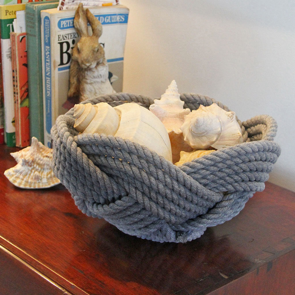 Celtic Knot Gray Woven Cotton Bowl home decoration Mystic Knotwork 