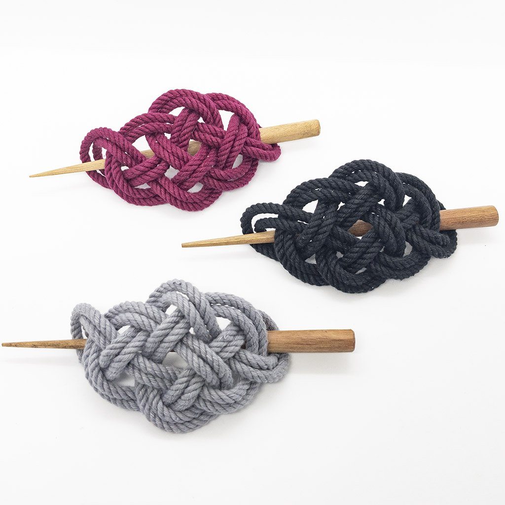 Celtic Weave Hair Stick Barrette in 17 Colors hair accessory Mystic Knotwork 