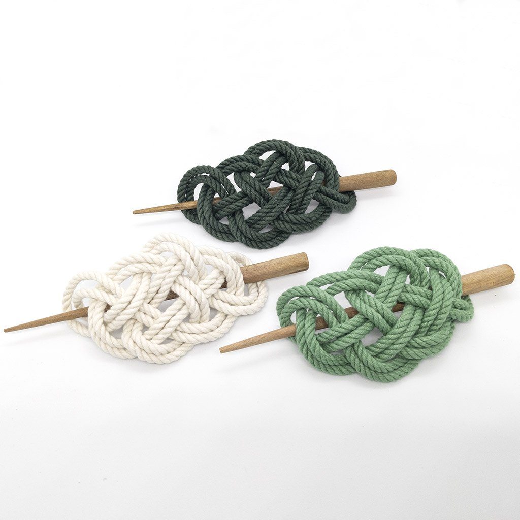Celtic Weave Hair Stick Barrette in 17 Colors hair accessory Mystic Knotwork 