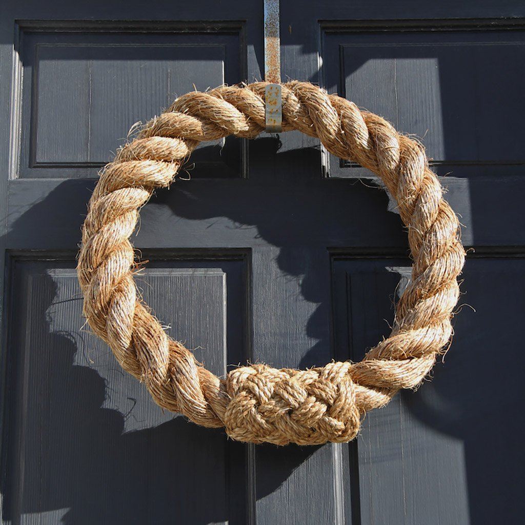 Mystic Knotworks - White Nautical Rope Wreath - Town Wharf General Store
