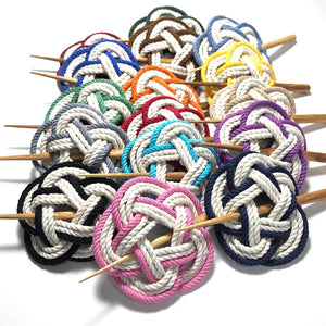 Sailor Knot Hair Stick Barrette, 17 Color Choices Mystic Knotwork 