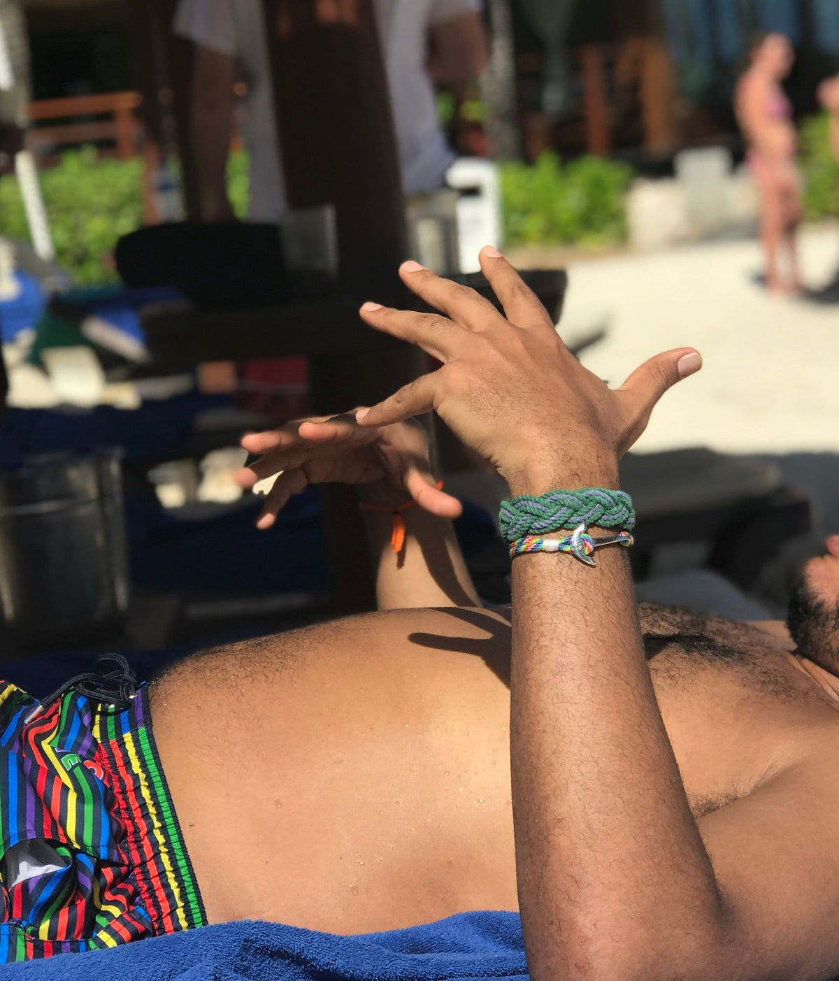 Rainbow Nautical Anchor Bracelet Stainless Steel 137 Mystic Knotwork 