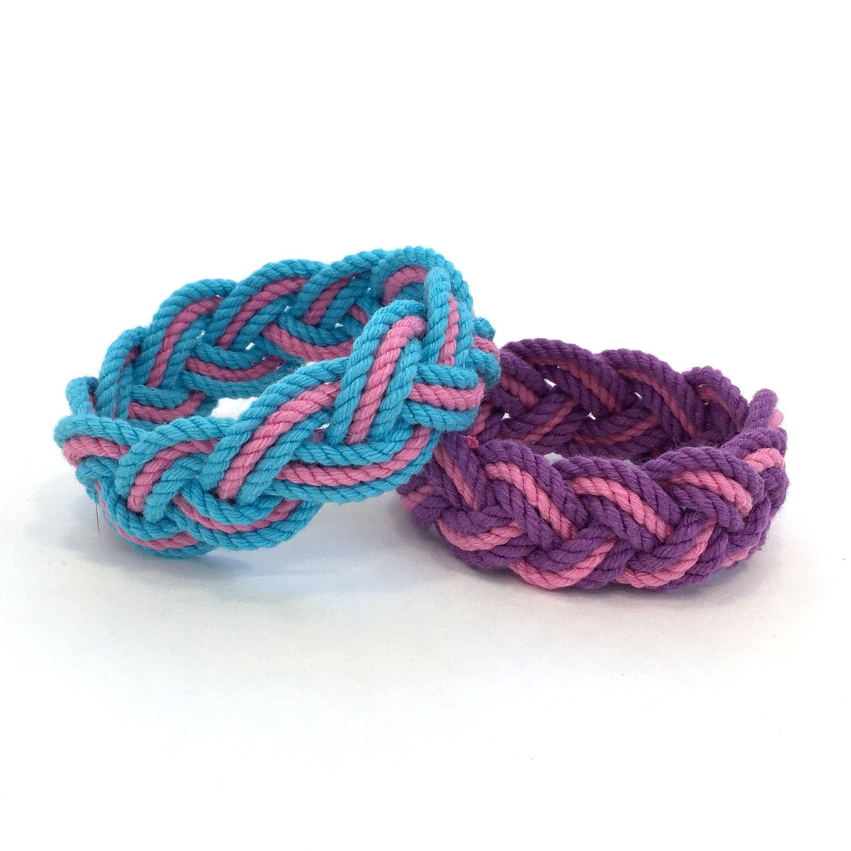 Nautical Knot Striped Sailor Bracelet, Custom Colors - Choose Your Own handmade at Mystic Knotwork