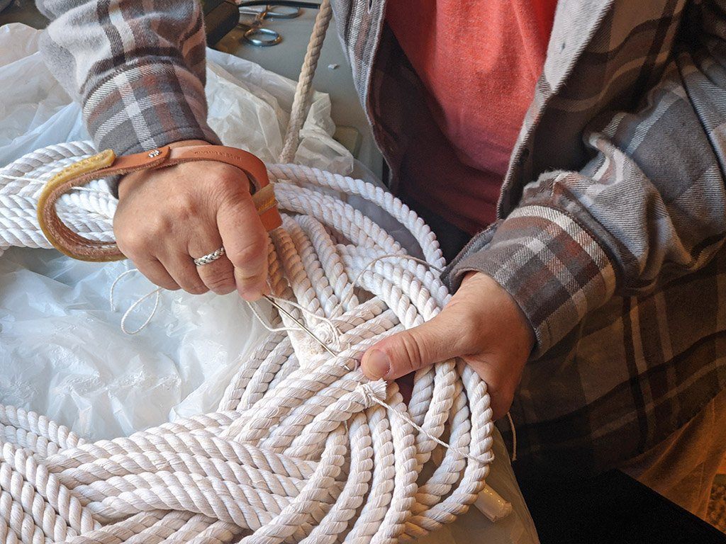 Sailor Knot Wreath or Centerpiece, White home decoration Mysticknotwork.com 