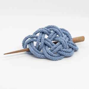 Celtic Weave Hair Stick Barrette in 17 Colors hair accessory Mystic Knotwork Medium Blue 
