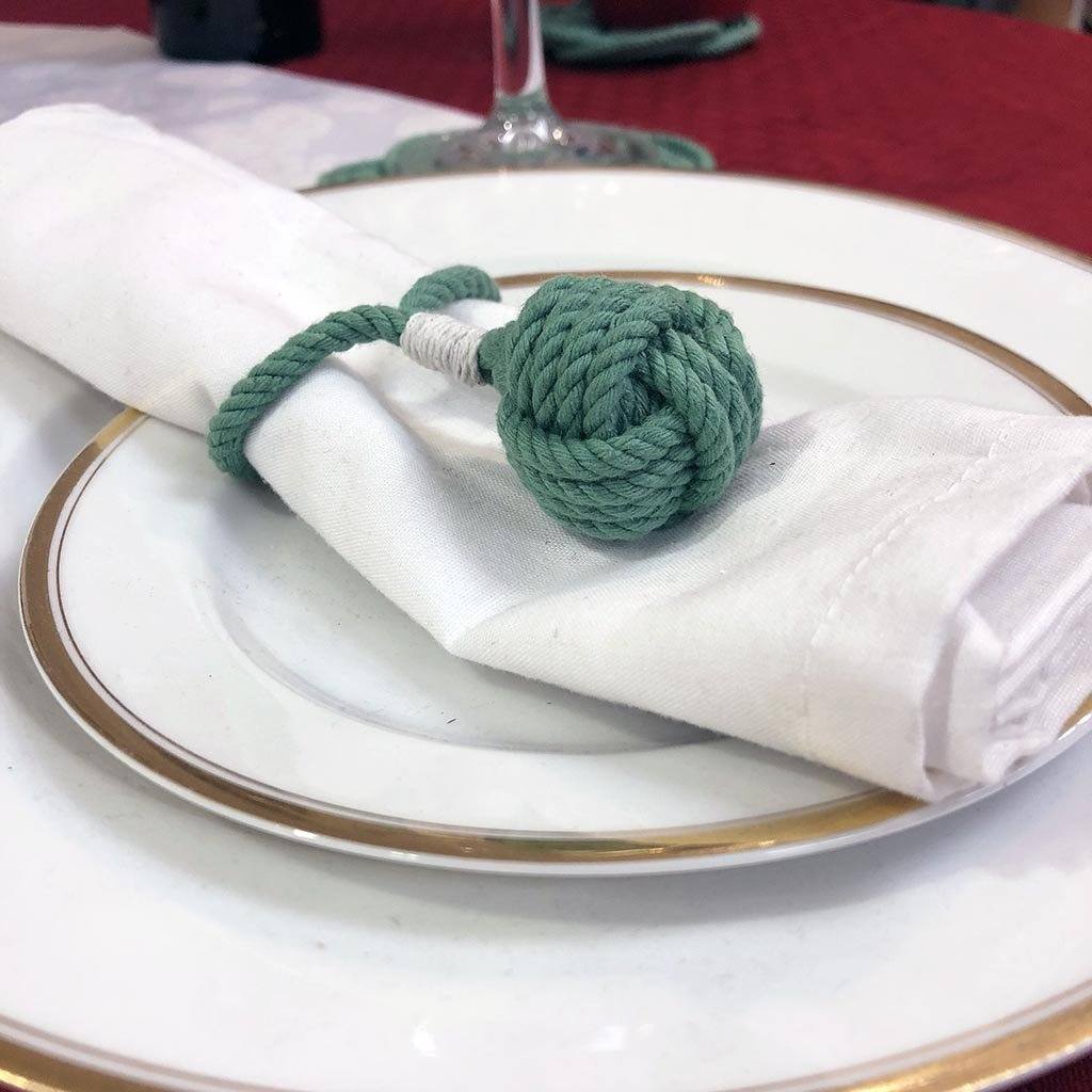 Monkey Fist Knot Napkin Rings, Set of Four napkin ring Mysticknotwork.com 