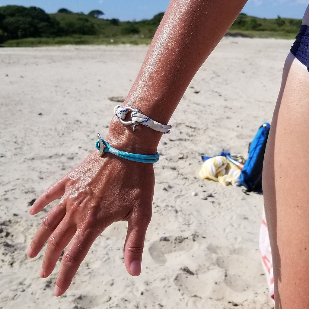 Turquoise Nautical Anchor Bracelet Stainless Steel 016 Mystic Knotwork 