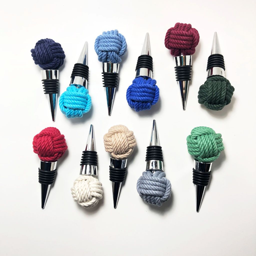 Nautical Monkey Fist Bottle Stopper kitchen Mysticknotwork.com 